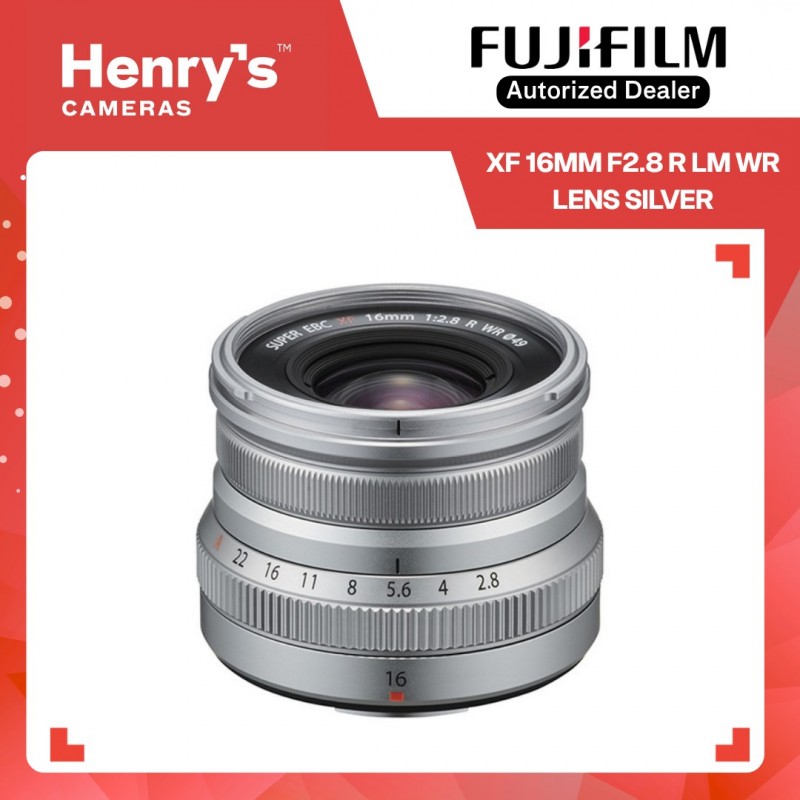 FUJIFILM XF 16MM F2.8 R LM WR LENS SILVER